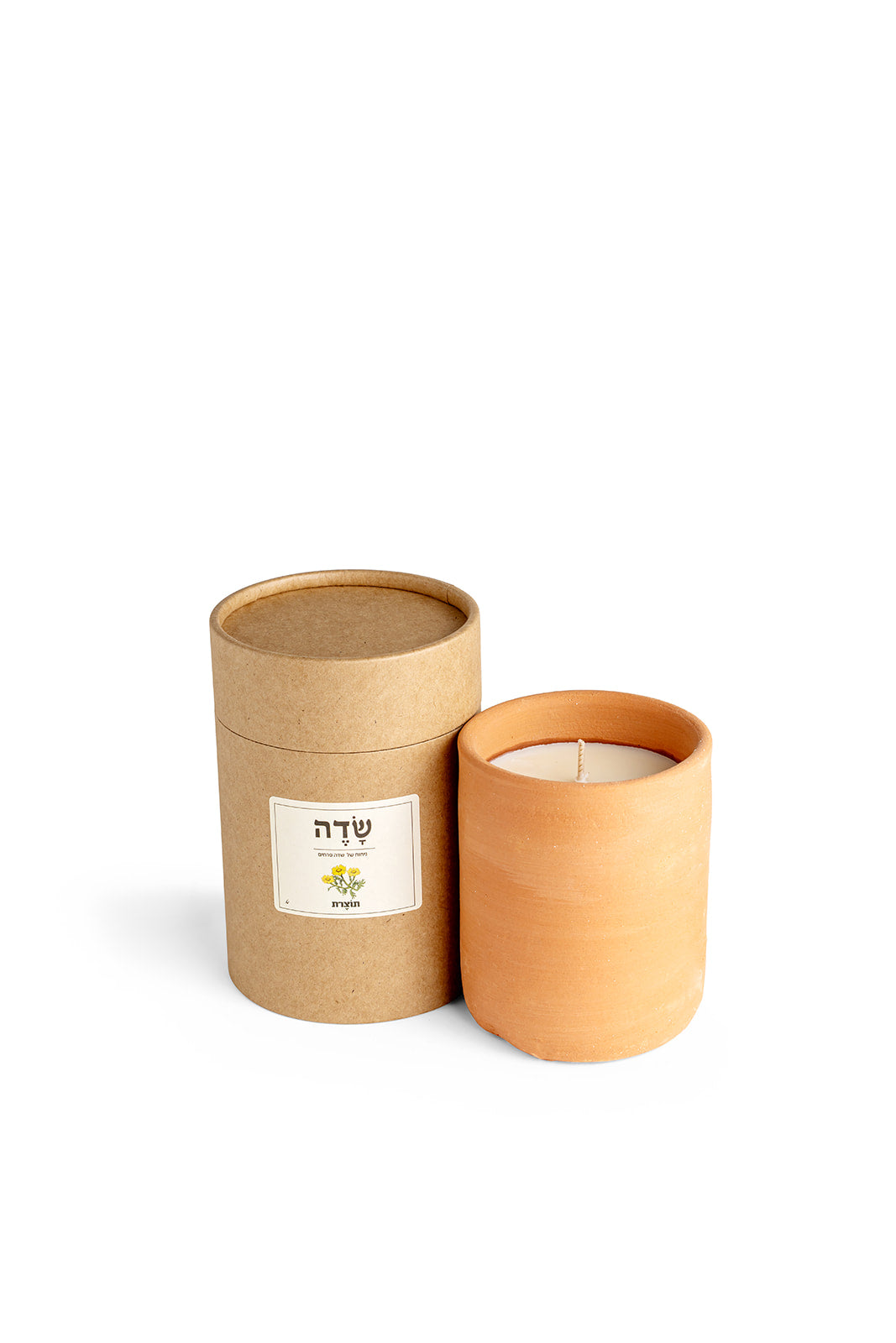 נר ריחני שדה – חרס – מסדרת "תוצרת" | 220 מ"ל