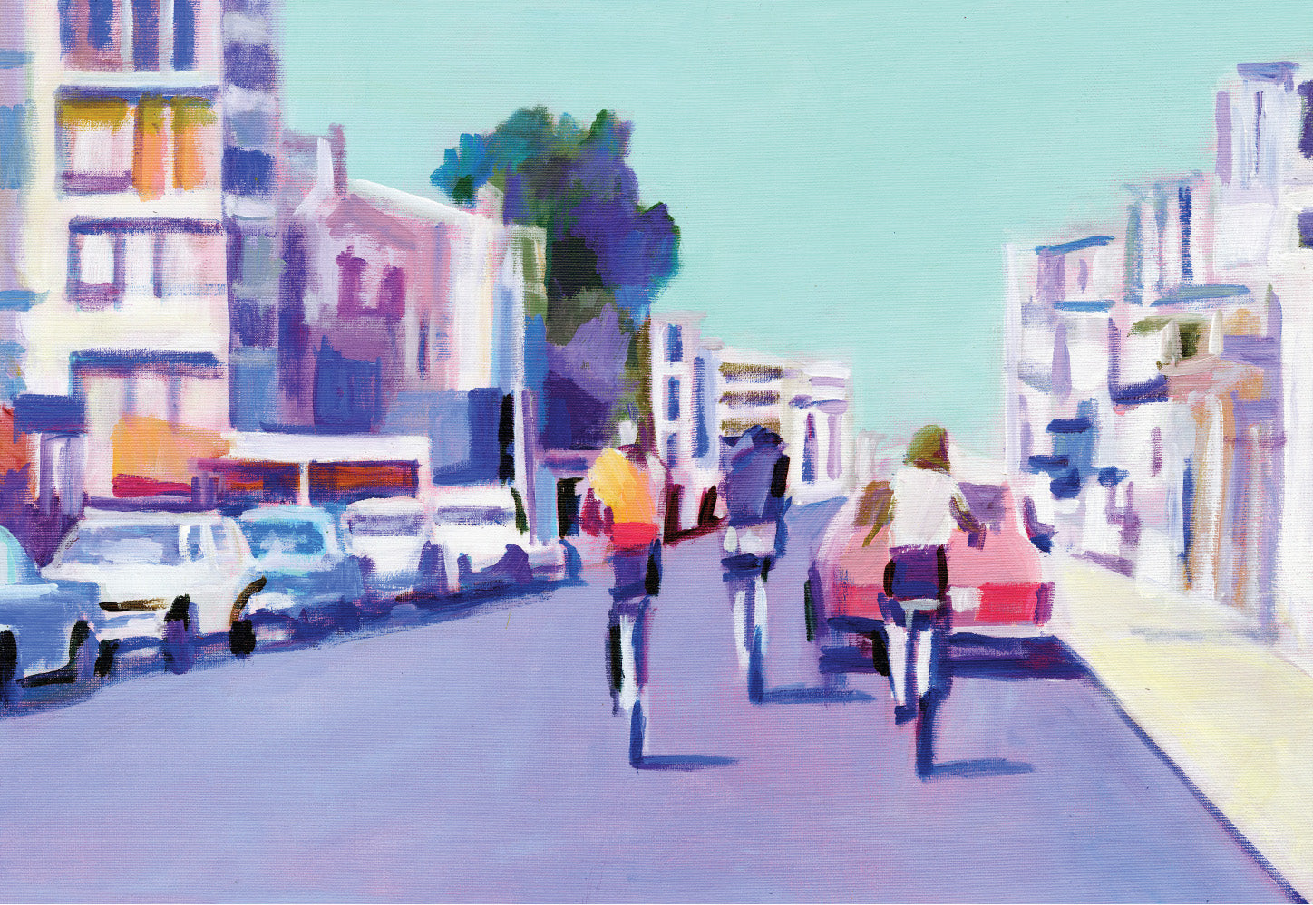 אופניים בעיר | הדפס דיגיטלי