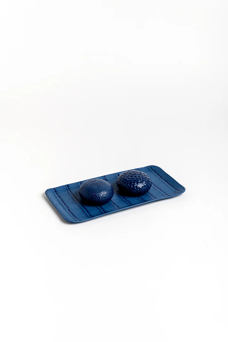 סט מלח פלפל חלוקי נחל- כחול על כחול