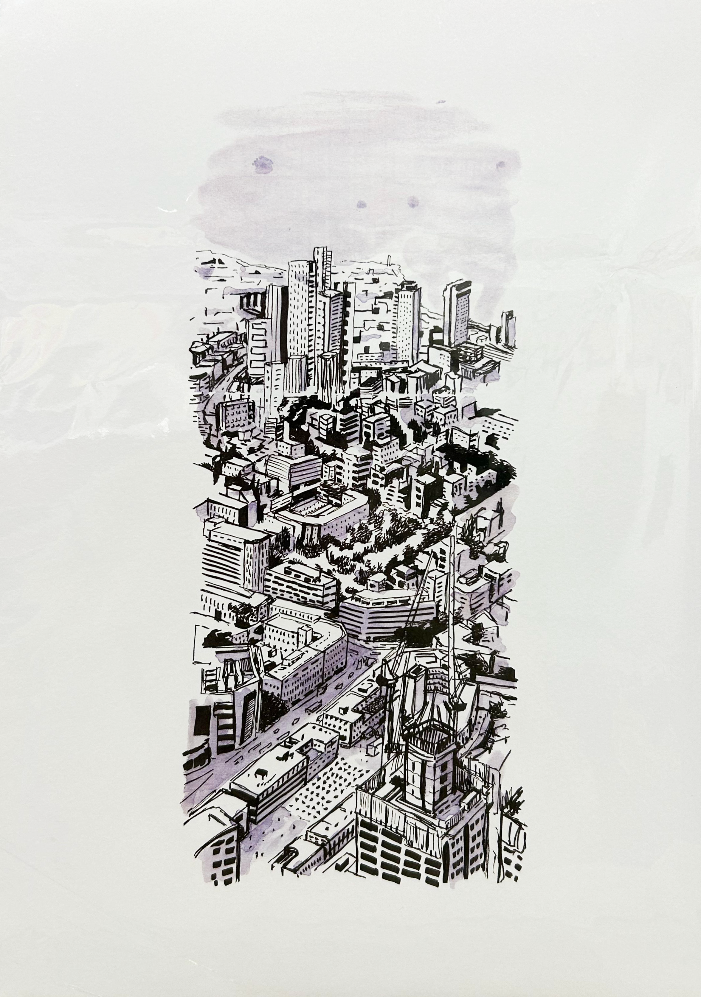 תל אביב מלמעלה - הדפס A3