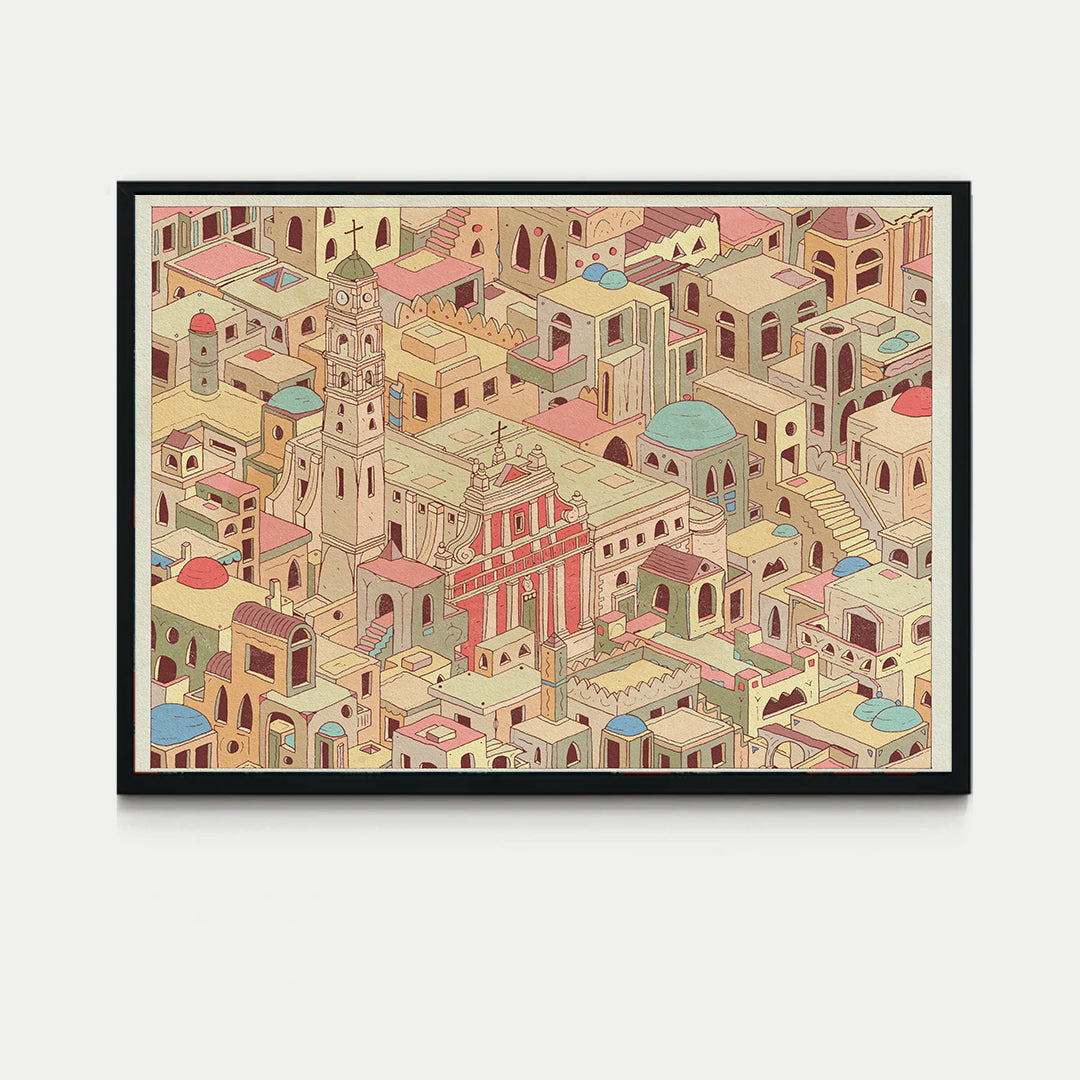 הדפס גגות יפו (כנסיית פטרוס) | אלעד אורן