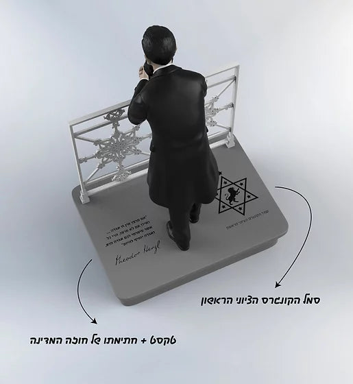 פסלון הרצל על המרפסת - פיסת היסטוריה
