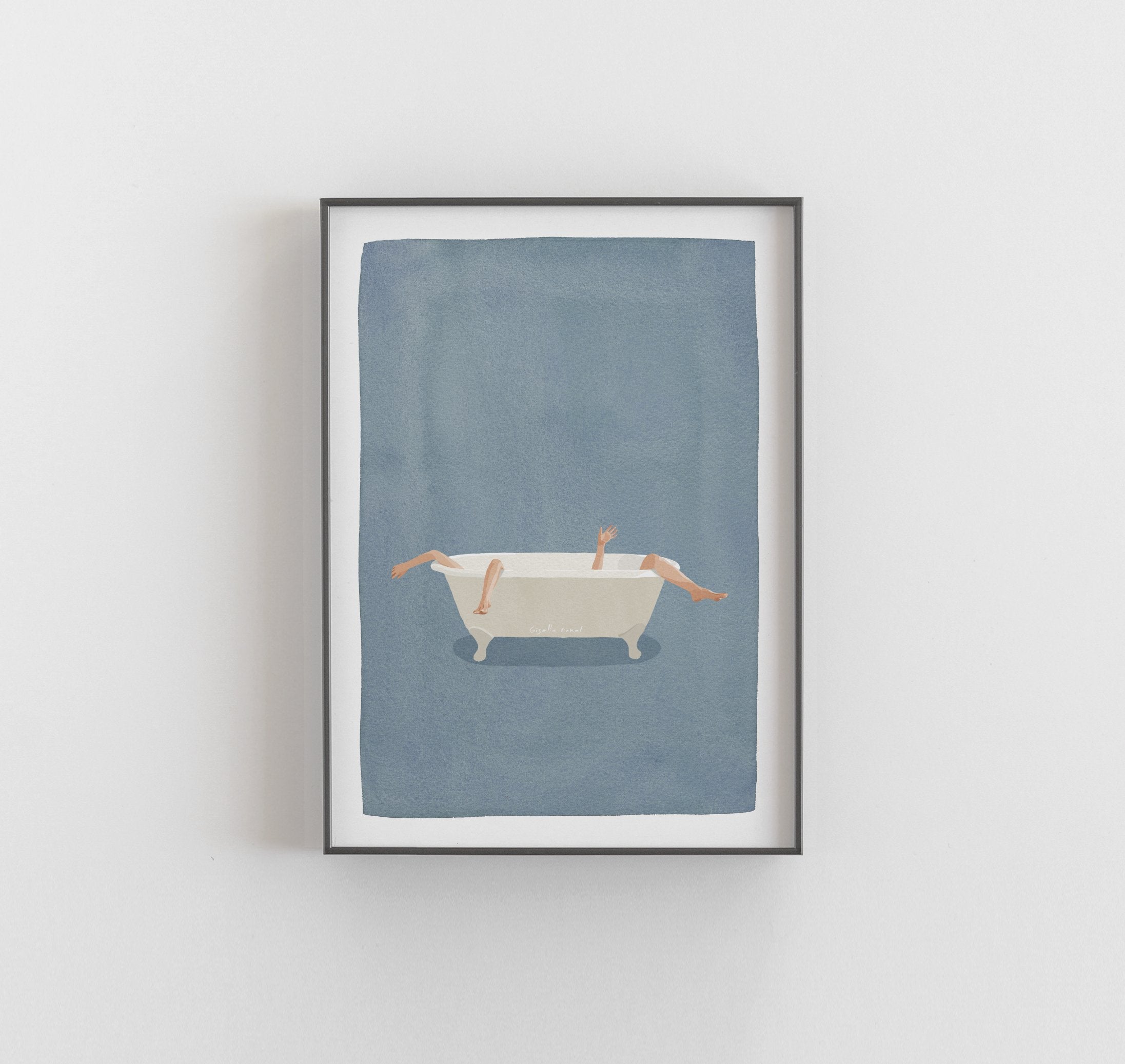 הדפס אמבטיה כחולה – Blue Bathtub