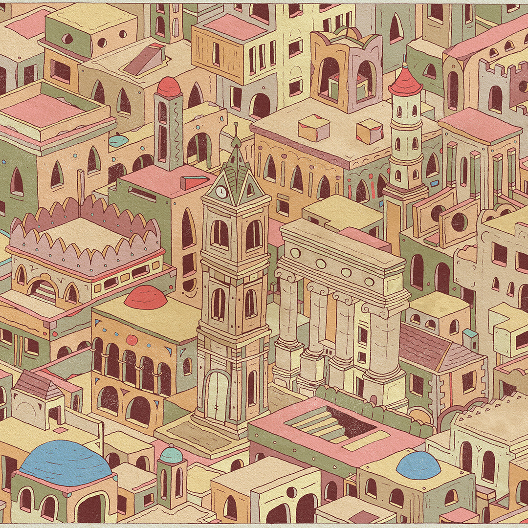 הדפס גגות יפו (מגדל השעון) | אלעד אורן