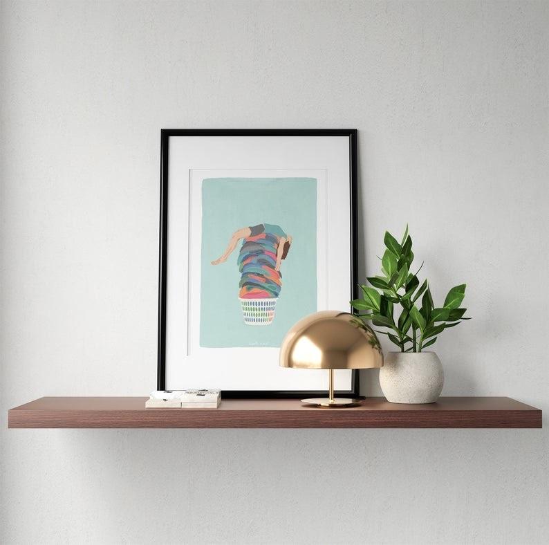 הדפס ערימת כביסה - Laundry Day