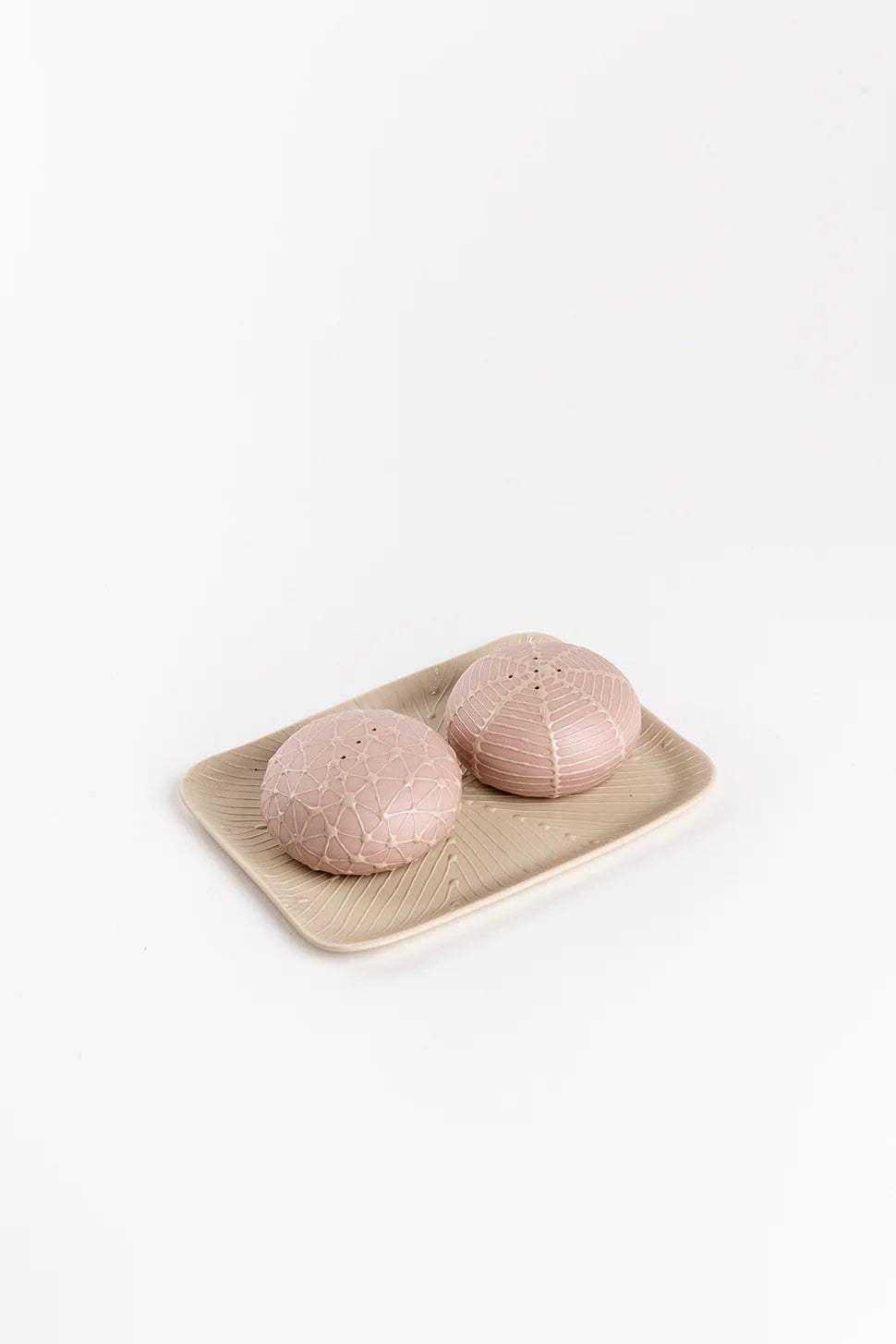 סט מלח פלפל חלוקי נחל- ורוד פודרה