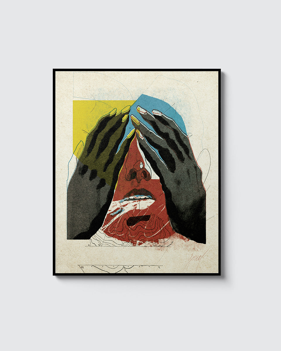 Yellow Blue Red and Black | פיין ארט