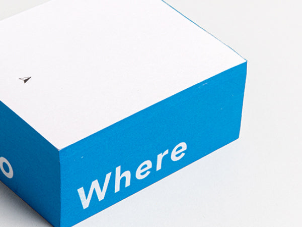 בלוק פתקים Who What Where - כחול