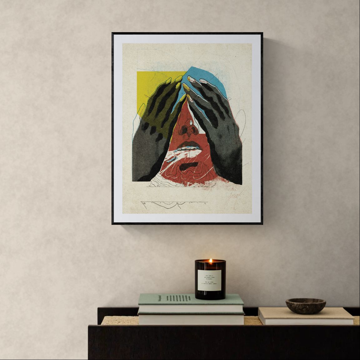 Yellow Blue Red and Black | פיין ארט